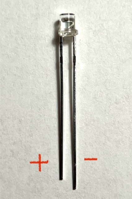 Phototransistor showing pin polarity