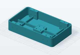 Ribbed robot chassis generated from the editable model