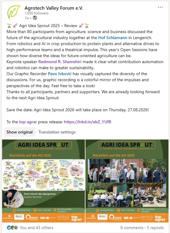 Agri Idea Sprout 2025, Am Finkenberg 1, Germany — gallery image 8