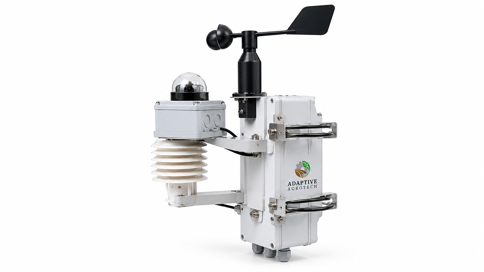 Adaptive AgroTech Modular Weather Station rear and mounting view