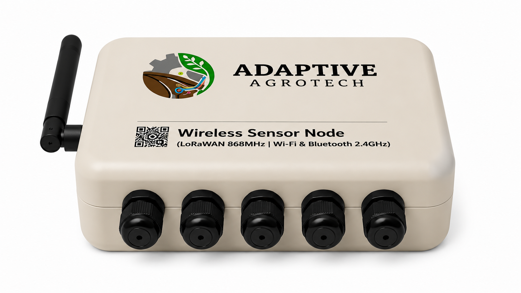 Adaptive Agrotech SensorMate Plus sensor node ports and connectors detail