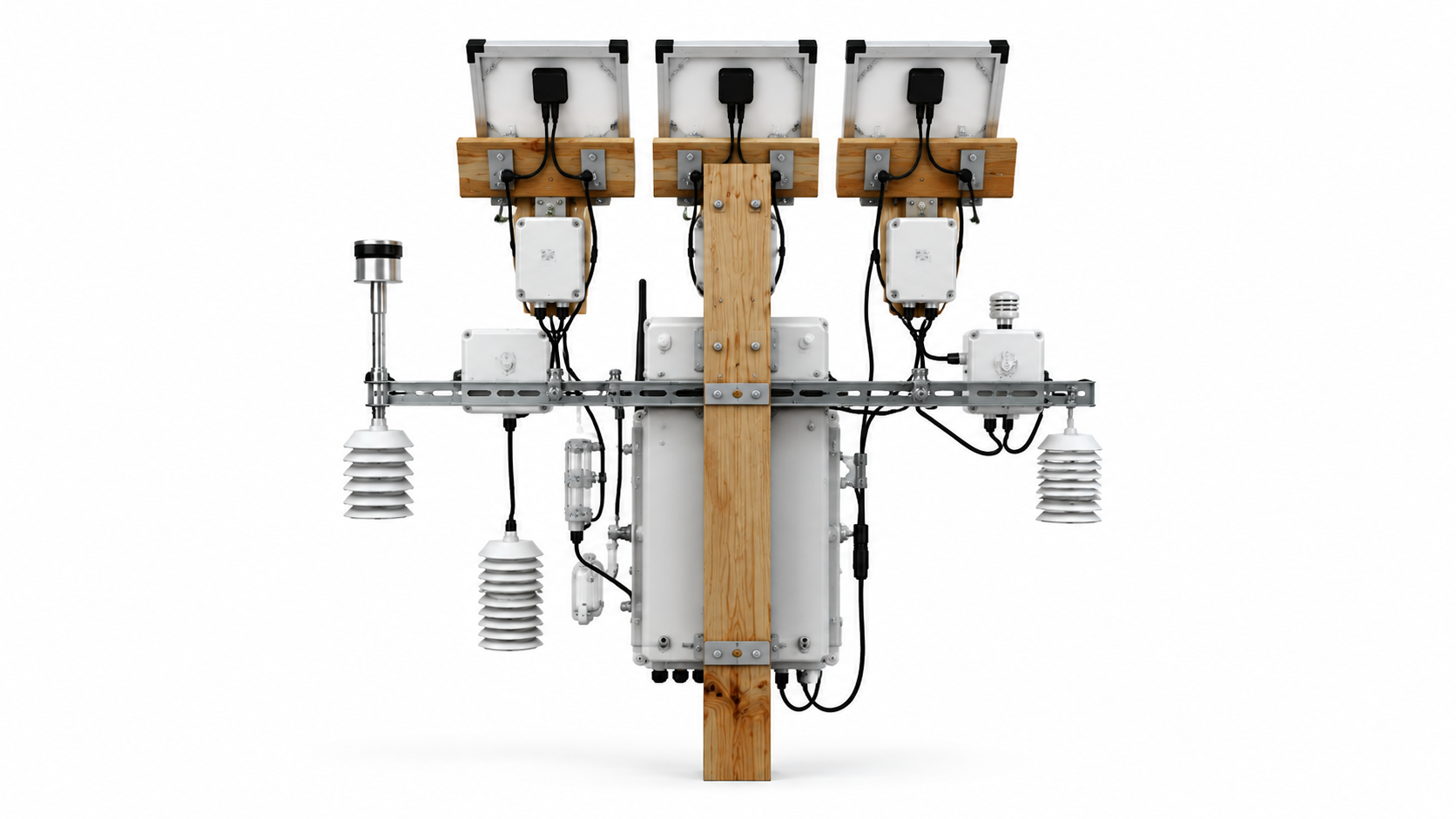 AgriSense Hub multi-channel LoRaWAN sensor platform, rear view