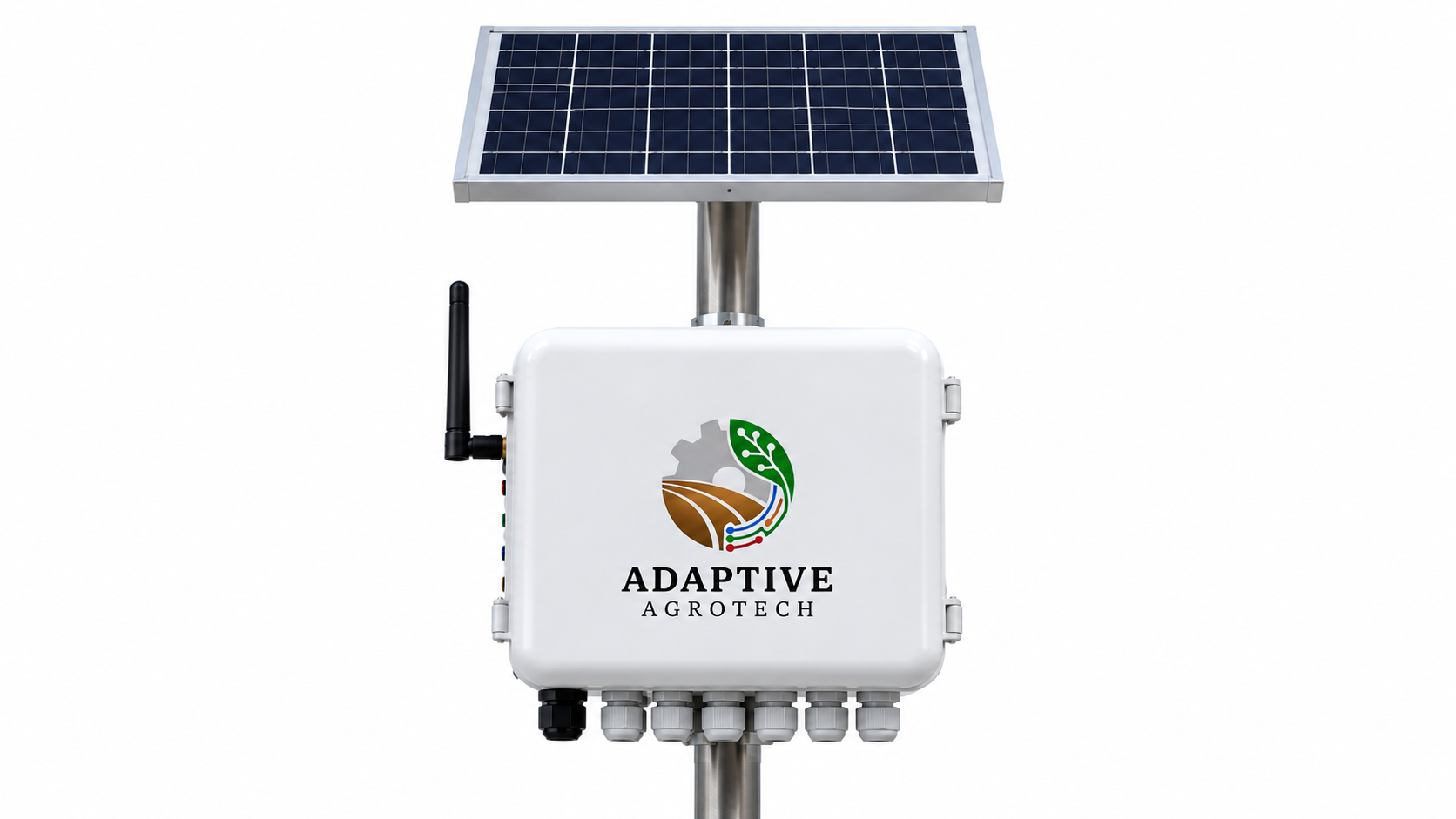 Adaptive AgroTech Smart Wireless Sensing Node front view